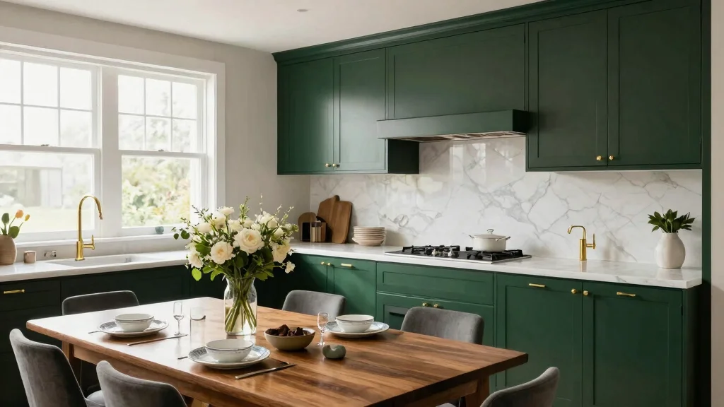 18 Dark Green Kitchen Cabinets Ideas for Moody Luxury