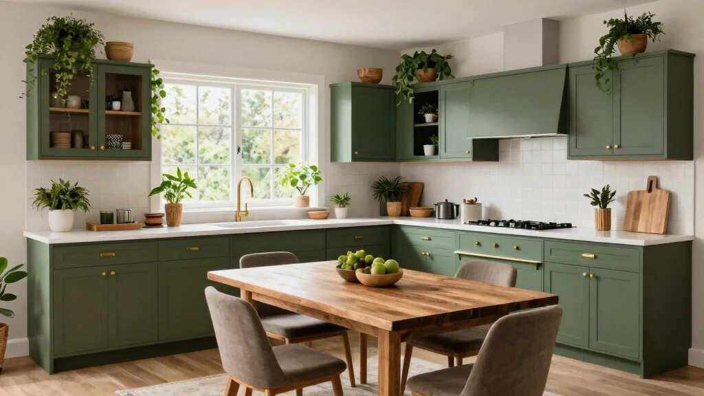 18 Olive Green Kitchen Cabinets Ideas for Earthy Kitchens