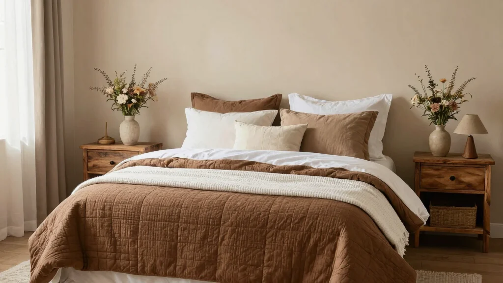 19 Brown and White Bedding Ideas for Cozy Natural Style