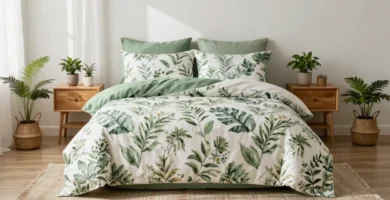 19 Green and White Bedding Ideas for Natural Fresh Beds