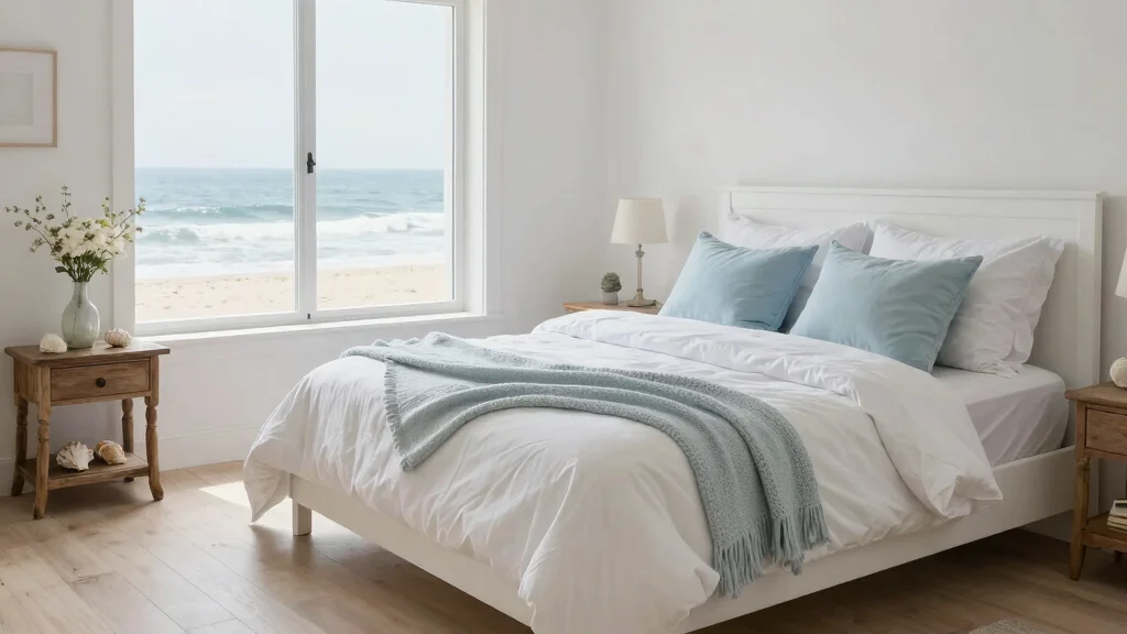 19 White Bedding with Blue Accents Ideas for Calm Style
